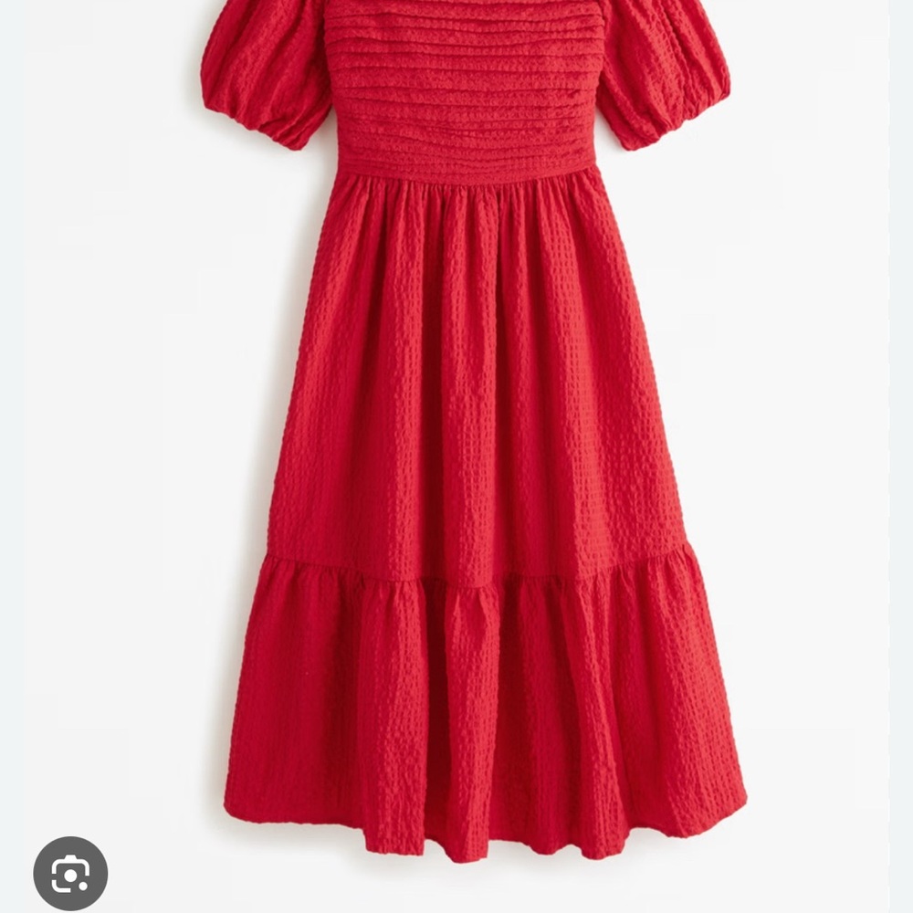 Abercrombie & Fitch Red Midi Dress